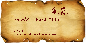 Horvát Rozália névjegykártya