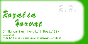 rozalia horvat business card